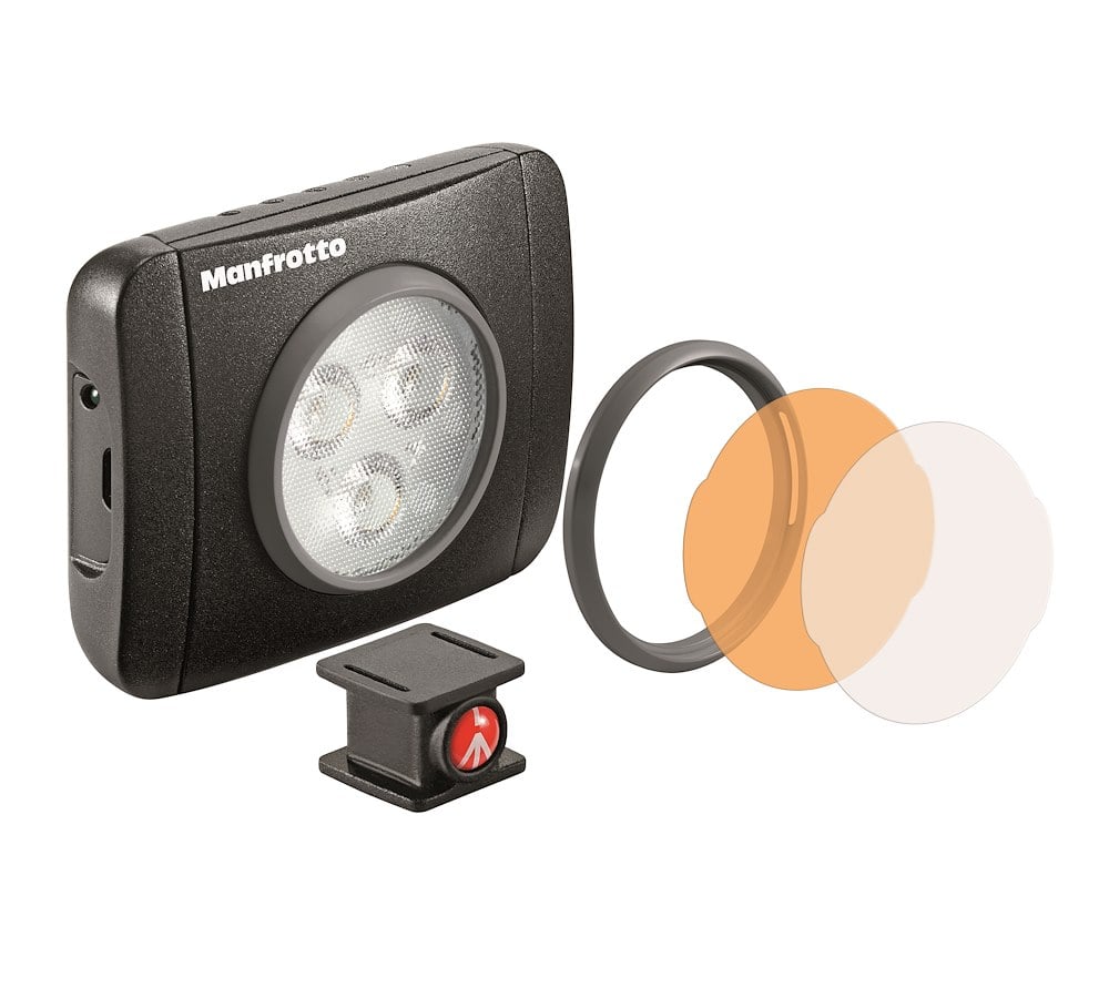 Manfrotto Lumimuse 3 led lámpa + kiegészítők fekete színben (MLUMIEPL-BK)-0