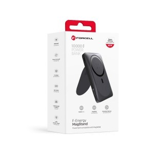 FORCELL F-ENERGY F10K2 MagStand powerbank MagSafe PD QC3.0 5A 20W 10 000mAh fekete