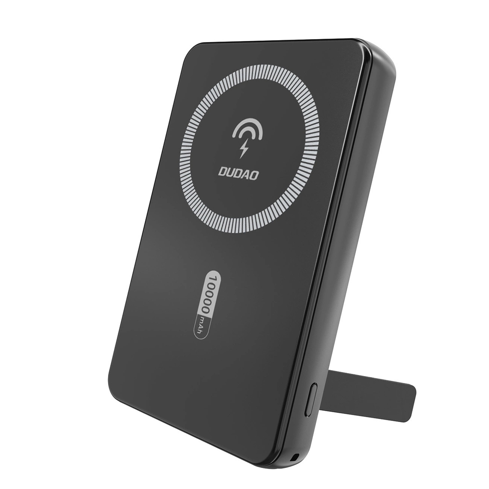Dudao K14S+ 10000 mAh mágneses külső akkumulátor, 22,5 W, MagSafe-kompatibilis, támasztékkal, fekete powerbank-0