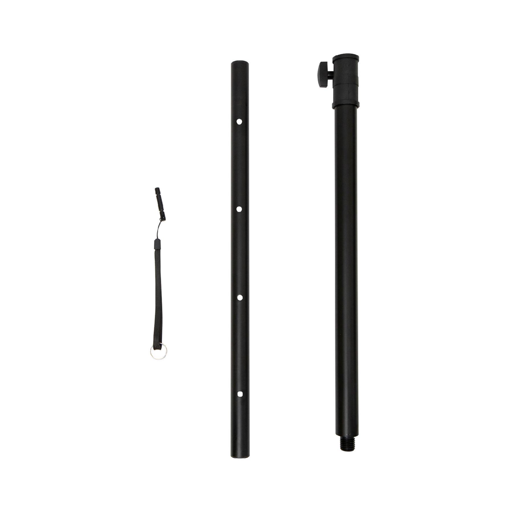 SAL PAS10W43S professzionális oszlopsugárzó hangrendszer, 25cm mélysugárzó, 4x3” szélessávú satellit hangszóró, aktív zenekari hangdoboz, Bluetooth, fém állvány-1