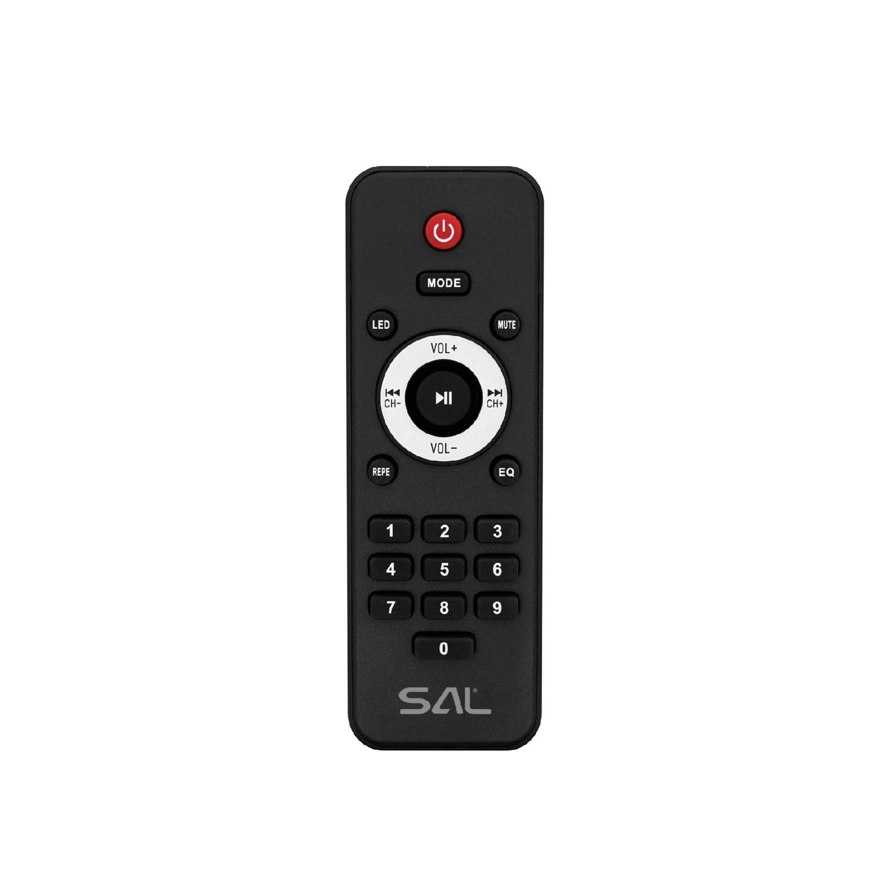 SAL PAR2400BT party hangdoboz, 160 Watt, beépített akkumulátorral és LED fénnyel, BT TWS kapcsolat, USB/microSD zenelejátszás, karaoke mód, LINE, gitár és mikrofon bemenetek, két darab bass-reflex mélysugárzó, 2-utas, 3 hangszóró-1