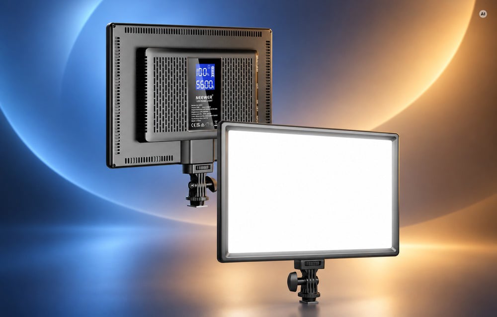 NEEWER NL-192AI kétszínű, akkumulátoros LED-videólámpa, 192 LED-del-2