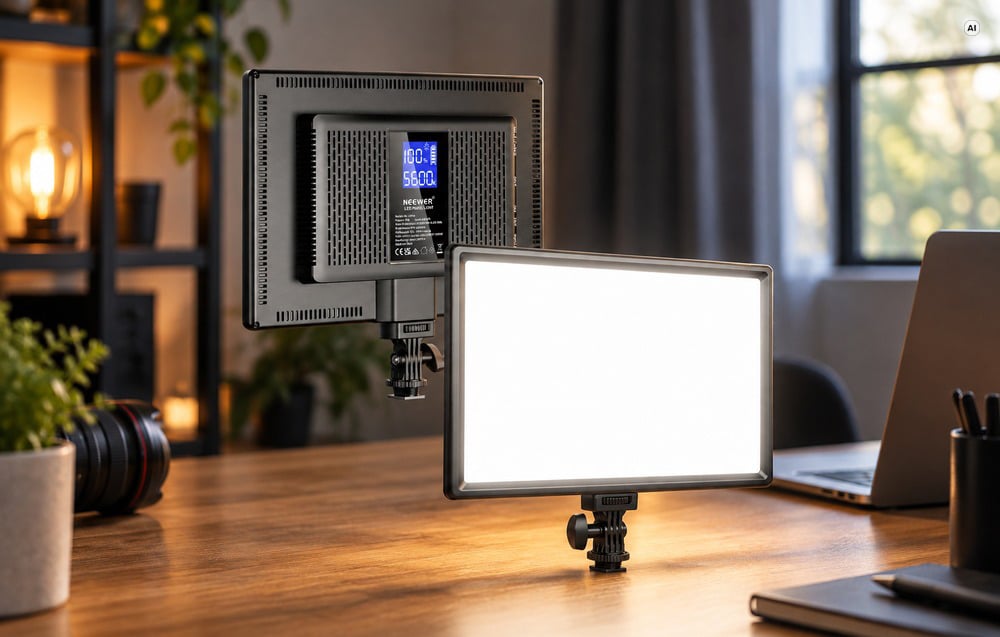 NEEWER NL-192AI kétszínű, akkumulátoros LED-videólámpa, 192 LED-del-3