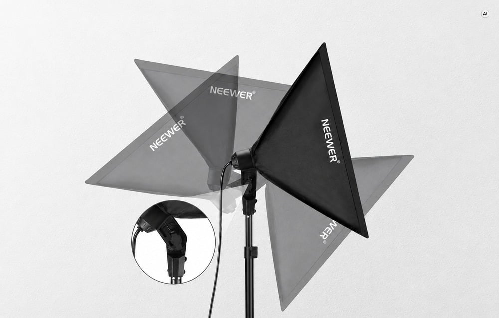 NEEWER NK200 softboxos világítókészlet, 3 LED-izzóval-5