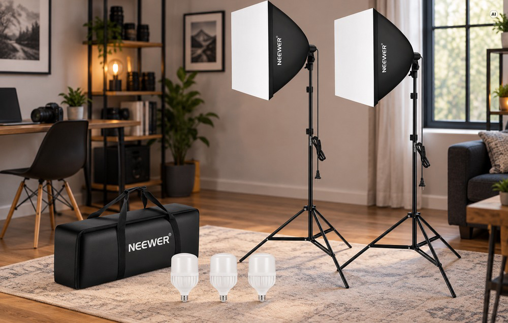 NEEWER NK200 softboxos világítókészlet, 3 LED-izzóval-6