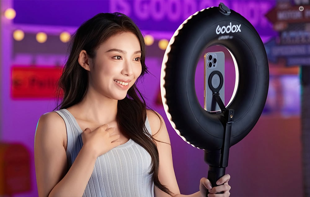 Godox LR150 Air LED gyűrűs lámpa felfújható fejjel-5