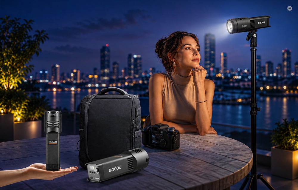 GODOX RS100Bi 100 W-os LED fotós lámpa-3