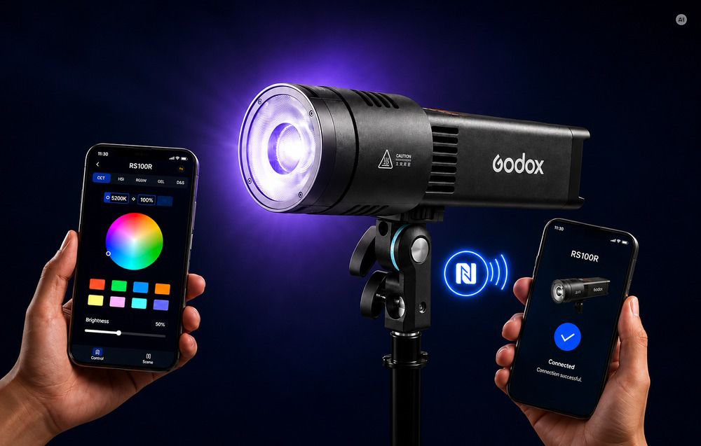 GODOX RS100Bi 100 W-os LED fotós lámpa-5