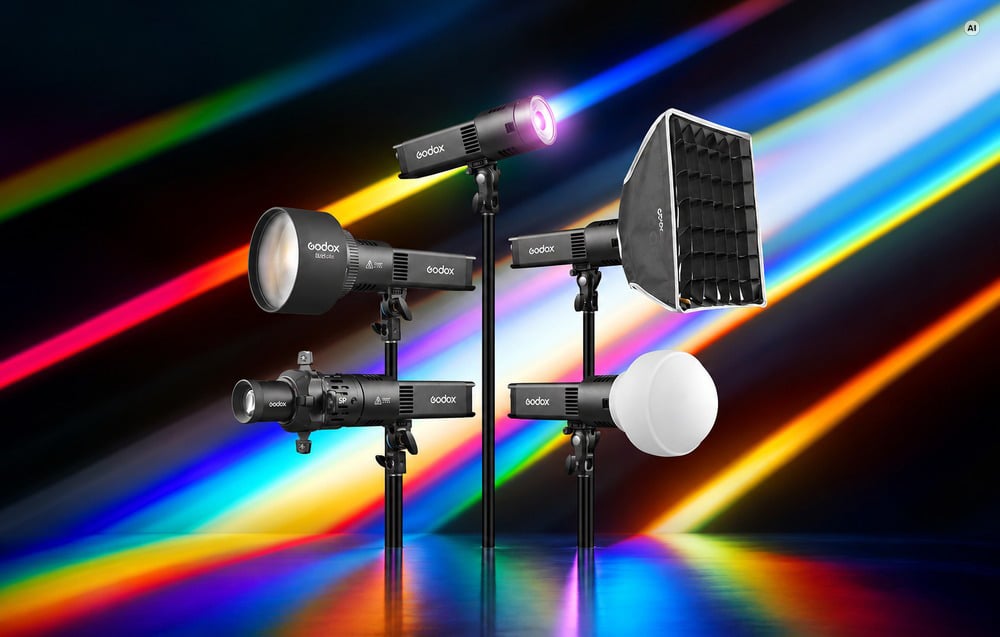 GODOX RS100R RGB 100 W-os akkumulátoros LED fotólámpa-3