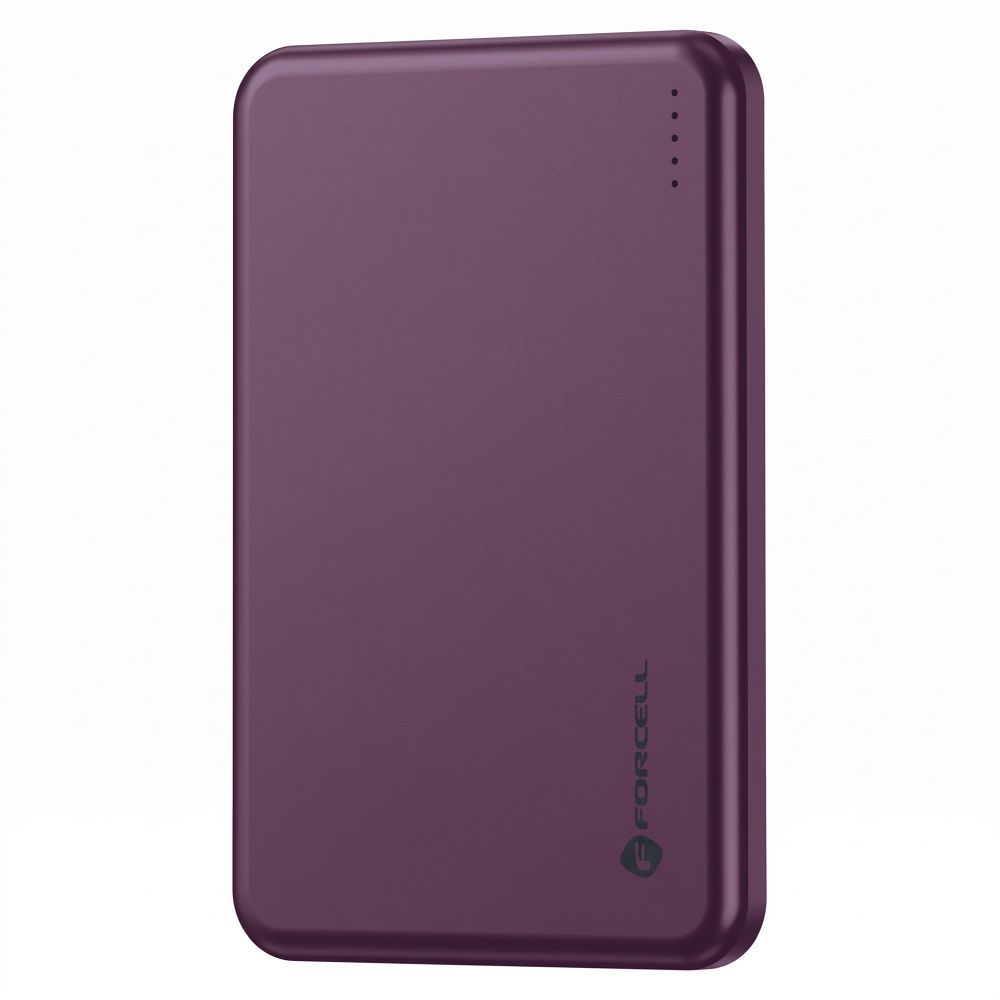 Forcell F-Energy Slim F5K9 MagSafe-kompatibilis vezeték nélküli külső akkumulátor 5000 mAh, cseresznyepiros powerbank-6
