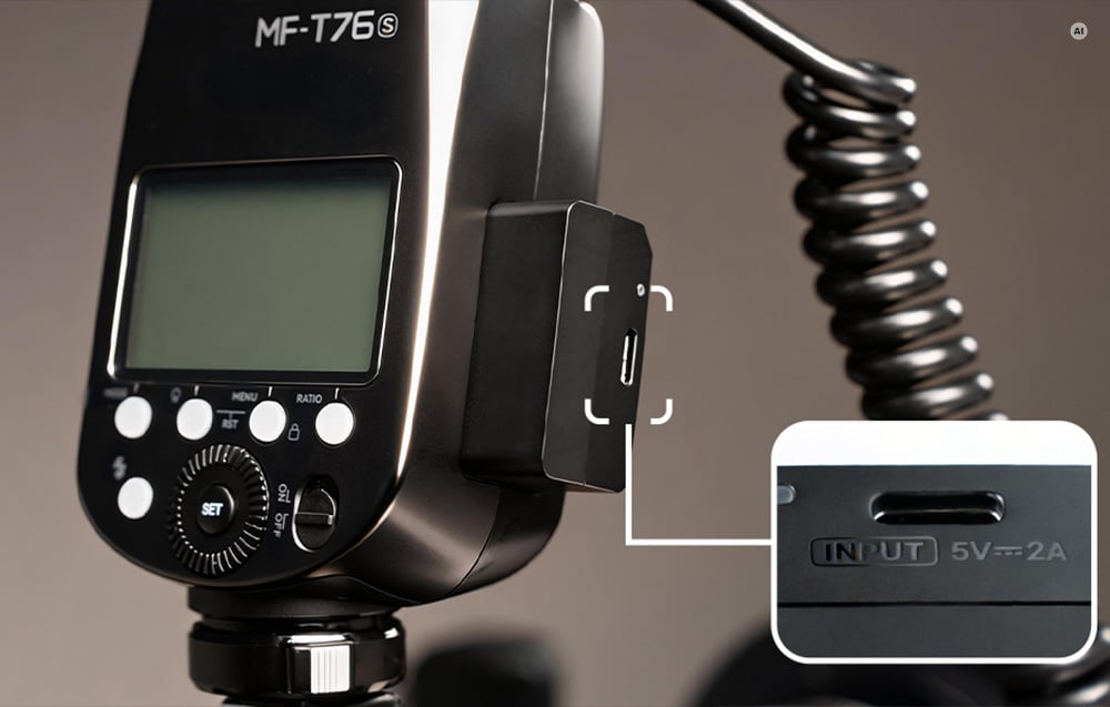 GODOX MF-T76S kétfejű makróvaku Sony fényképezőgépekhez-11