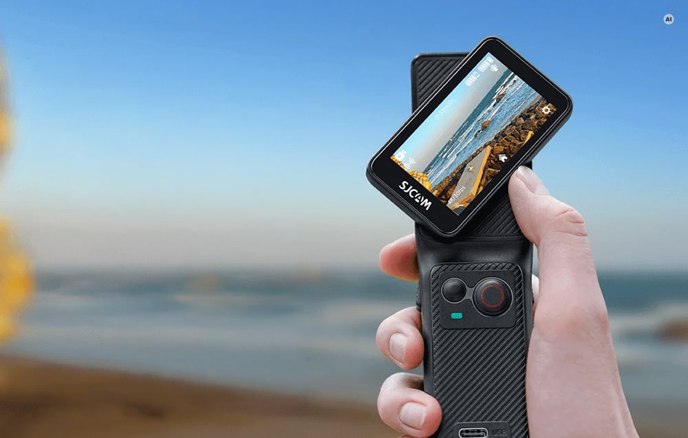 SJCAM C400 fehér 4K akciókamera vezeték nélküli vezérlővel-3