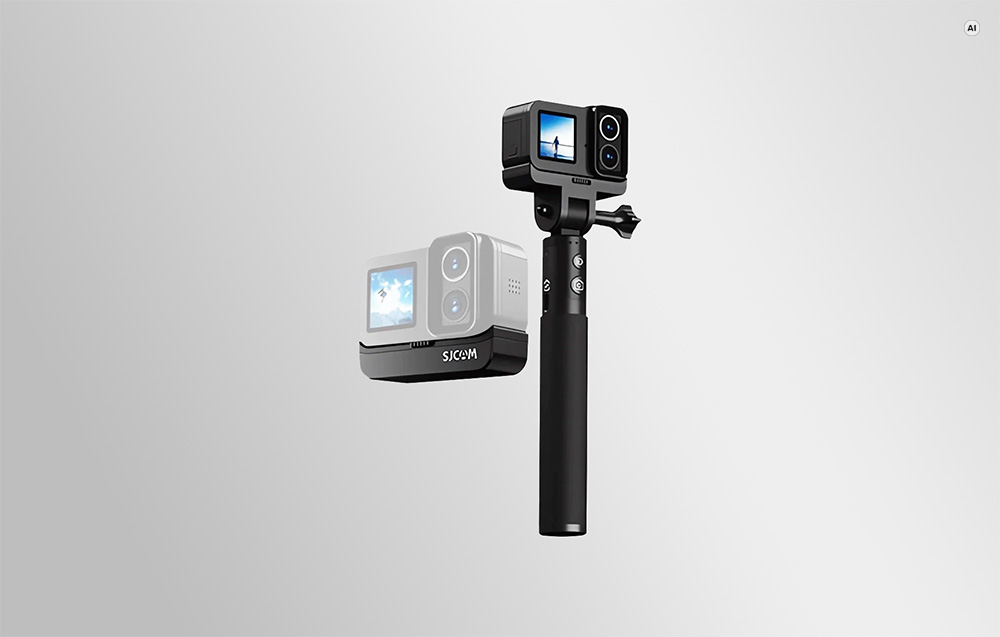 SJCAM SJ20 akciókamera akkumulátoros szelfibottal-1