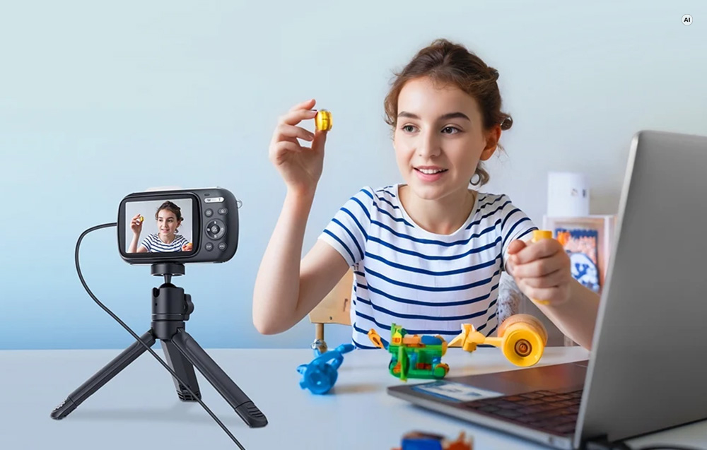 SJCAM ZV100 vlogkamera, fekete-4