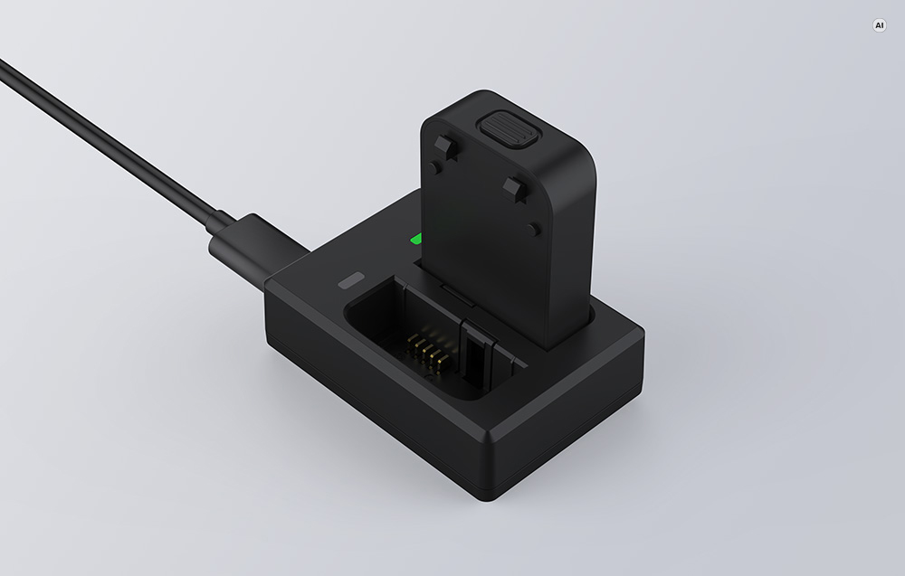 SJCAM SJ4000/SJ5000/M10 kétrekeszes akkumulátortöltő, fekete-1