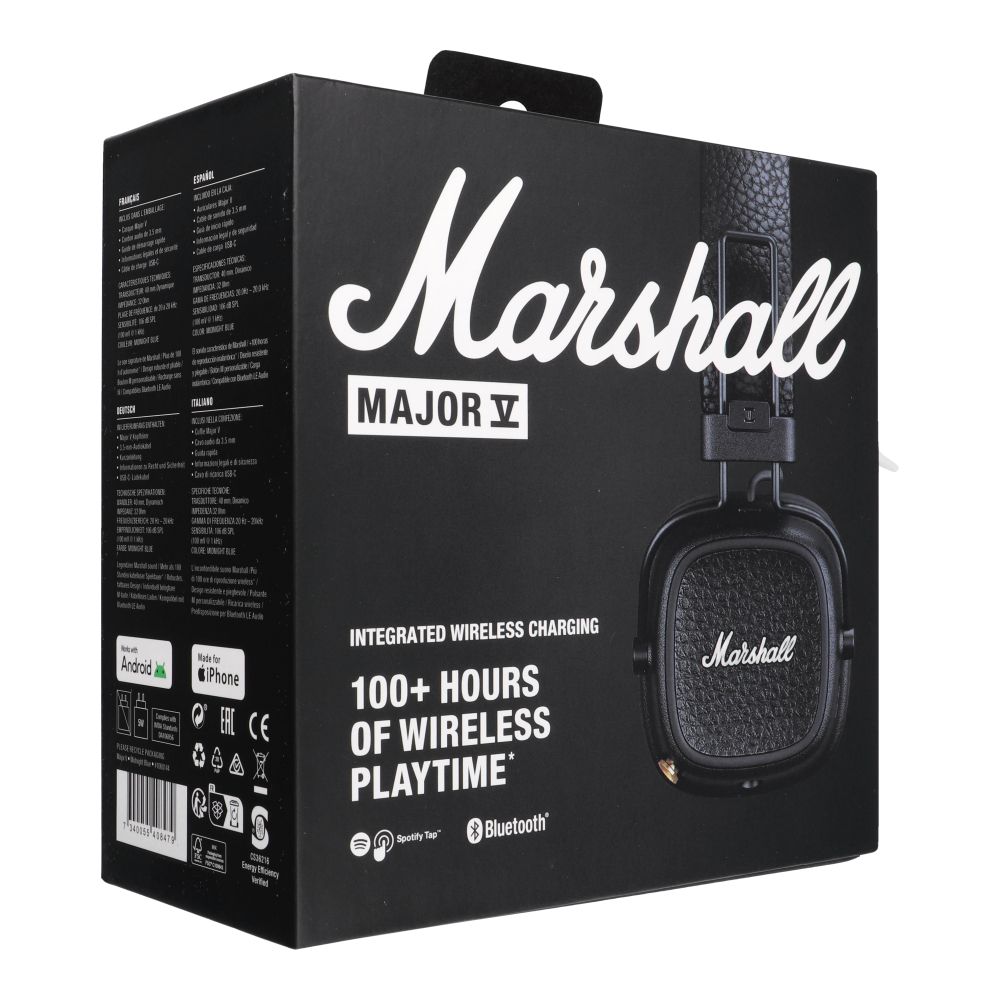 Marshall Major V Bluetooth Vezeték nélküli fejhallgató Limitált Kiadás Kék-3