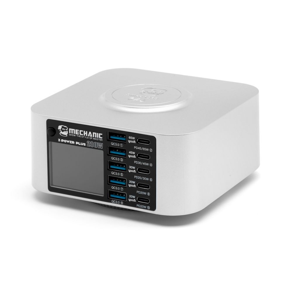 MECHANIC X-Power PLUS 200 W-os egyenáramú tápegység indukcióval 10db usb porttal-0