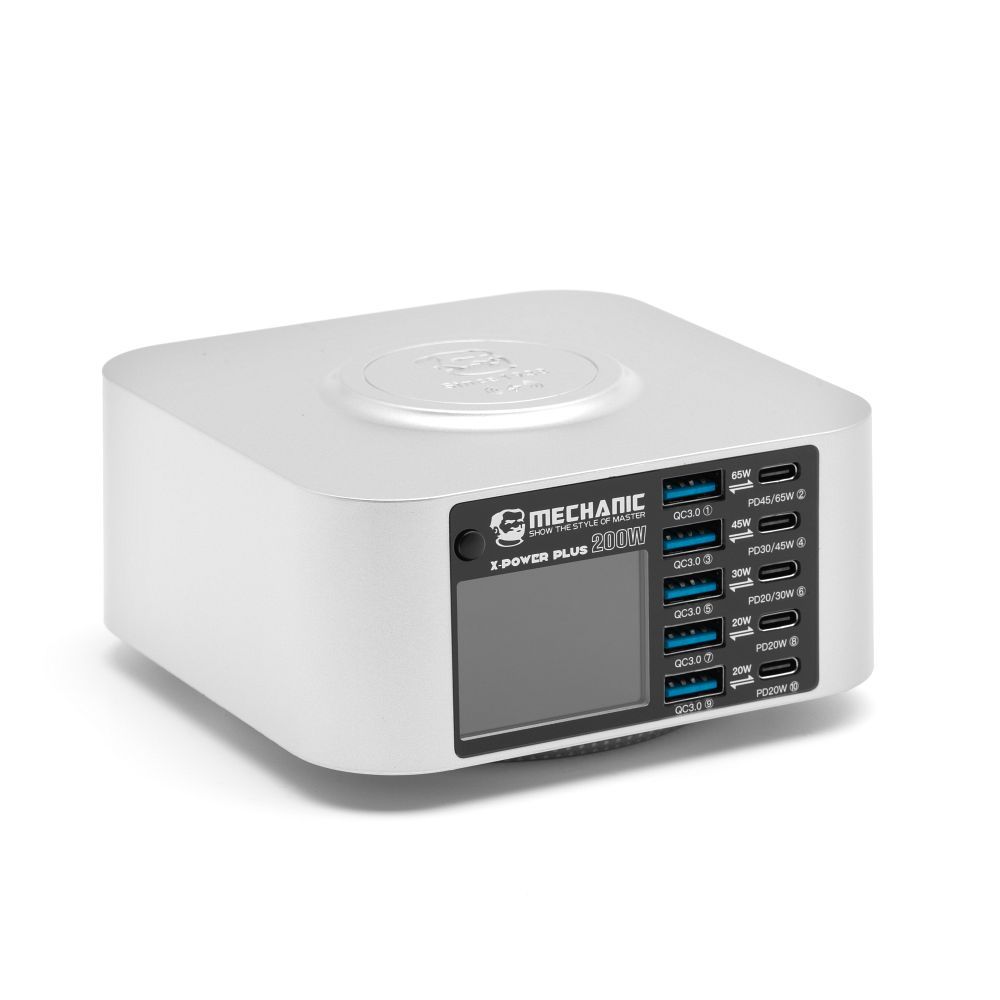 MECHANIC X-Power PLUS 200 W-os egyenáramú tápegység indukcióval 10db usb porttal-1
