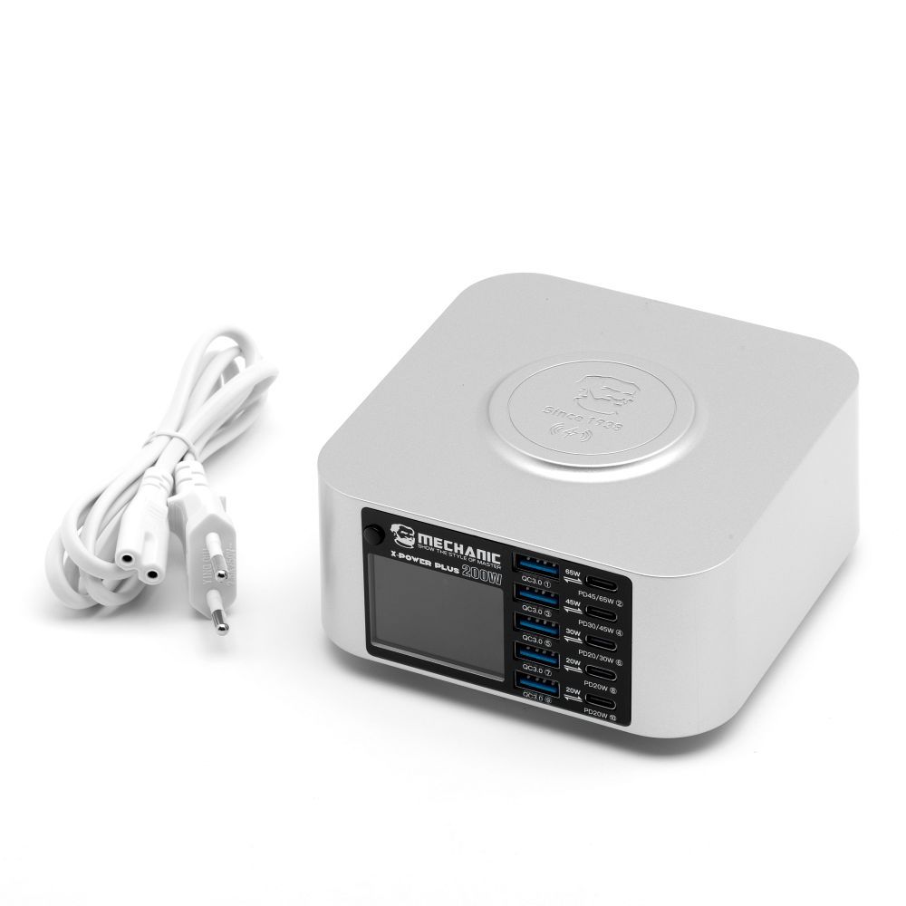 MECHANIC X-Power PLUS 200 W-os egyenáramú tápegység indukcióval 10db usb porttal-2