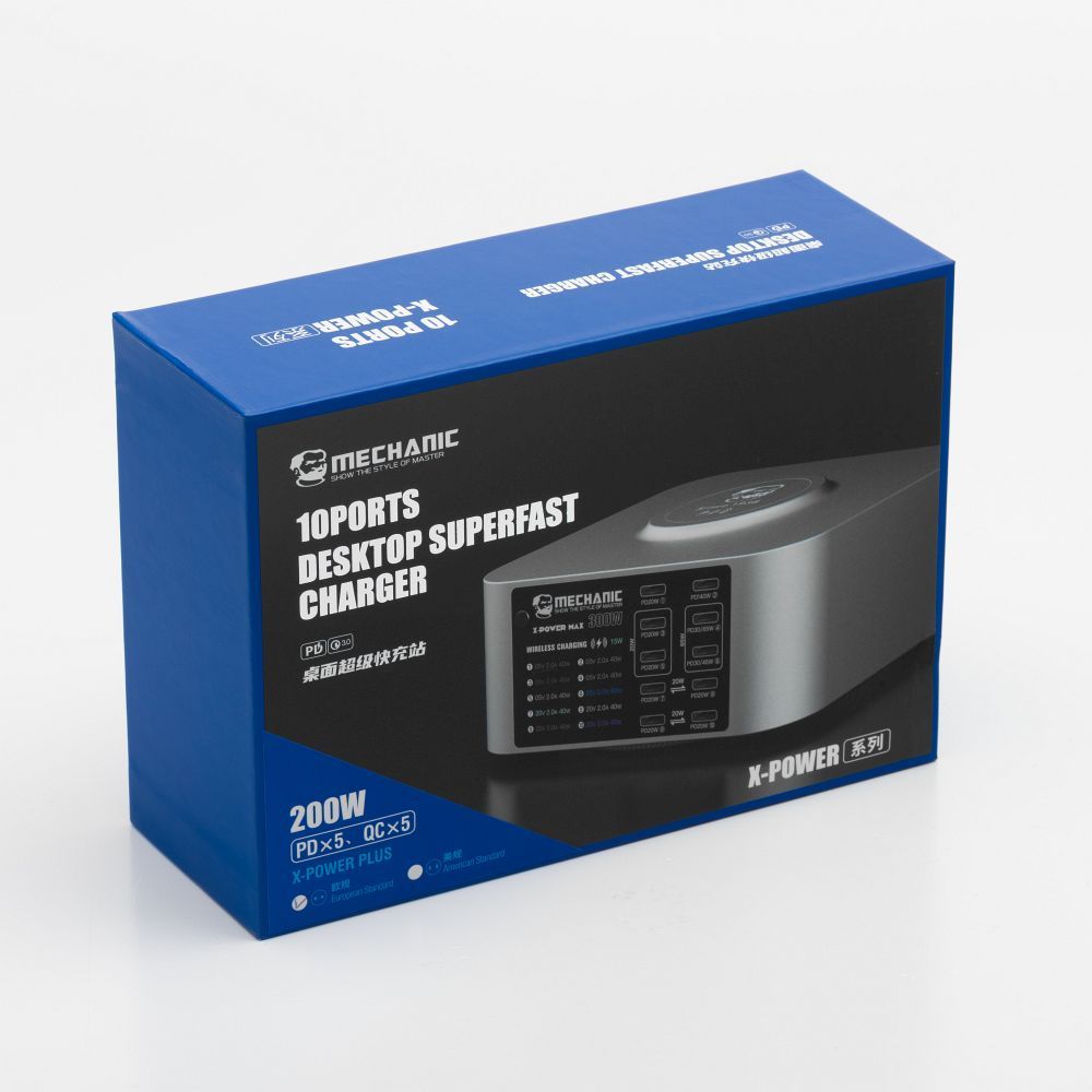 MECHANIC X-Power PLUS 200 W-os egyenáramú tápegység indukcióval 10db usb porttal-7