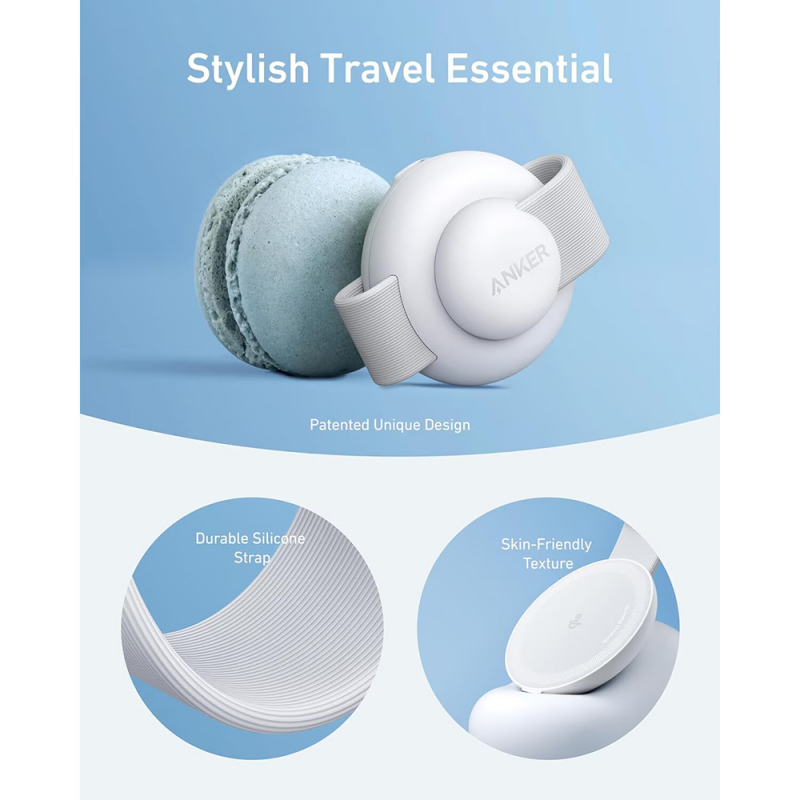 Anker MagGo 3in1 vezeték nélküli töltő, 15W, fehér (B25M8H21)-5