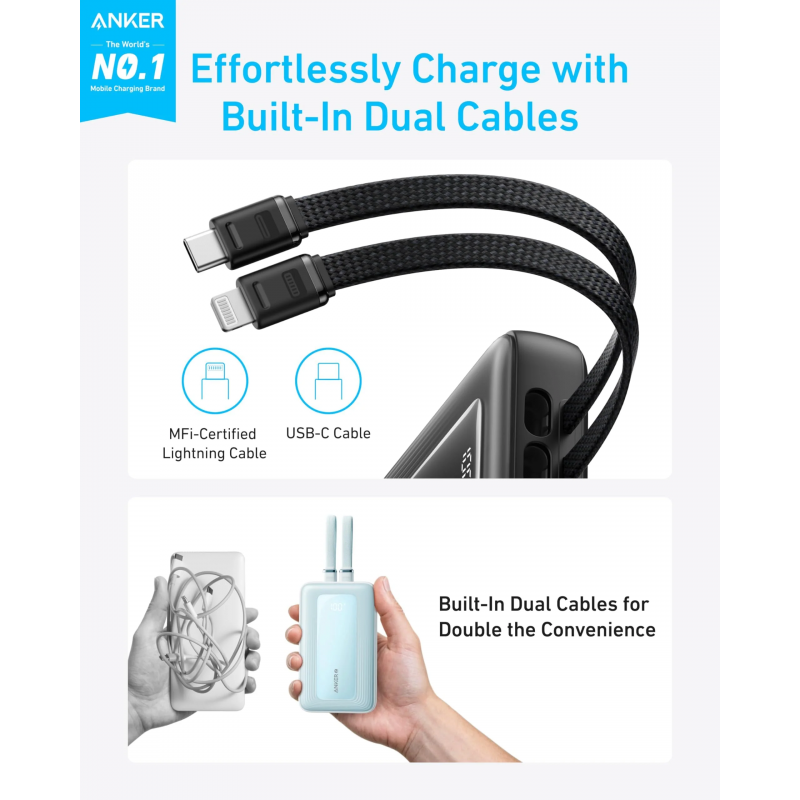 Anker Zolo 20 000 mAh külső akkumulátor, 30 W, QC és PD, fekete (A1681012)-2