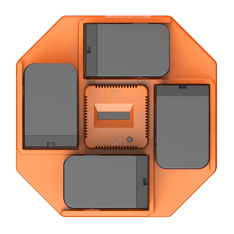 SmallRig 4834 négycsatornás NP-F akkumulátortöltő 4 db NP-F970 akkumulátorral-2