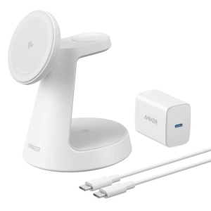 Anker MagGo B25M4G21 3 az 1-ben vezeték nélküli töltő, 15 W, fehér