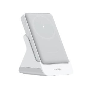 Cuktech WPB100N mágneses külső akkumulátor állvánnyal, 10000 mAh, 20 W, fehér powerbank