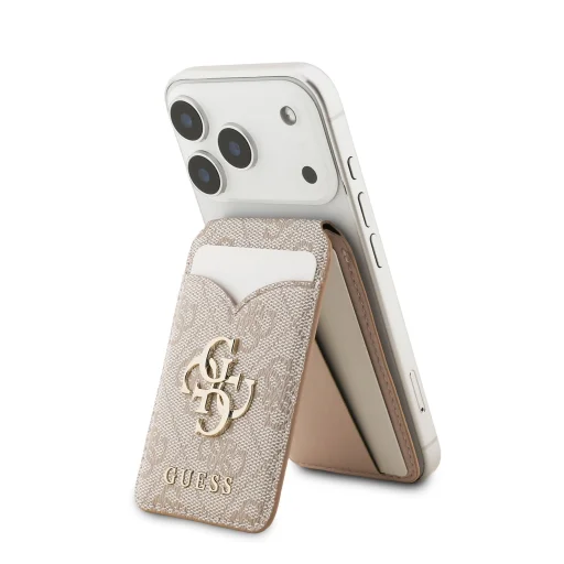 Guess PU 4G Mirror MagSafe kártyatartó állvány rózsaszín tok - 3