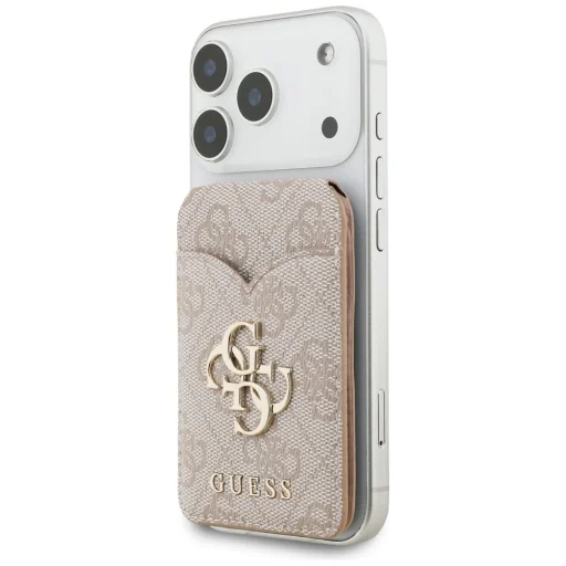 Guess PU 4G Mirror MagSafe kártyatartó állvány rózsaszín tok - 2
