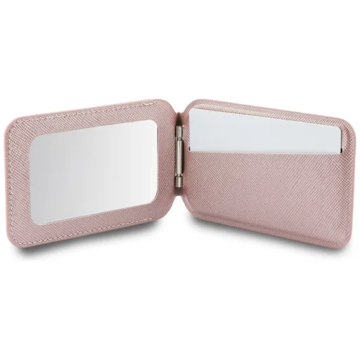 Karl Lagerfeld MagSafe zrkadlový držiak na karty so stojanom ružový obal - 6