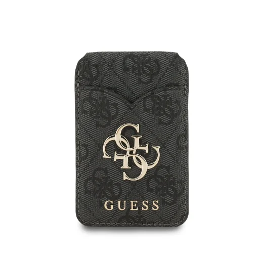 Guess PU 4G Mirror MagSafe Kártyatartó Állvány Fekete - 4
