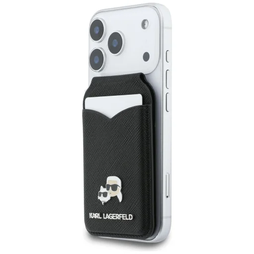 Karl Lagerfeld Zrkadlový MagSafe Držiak na karty so stojanom Čierny - 2