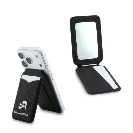 Karl Lagerfeld Mirror MagSafe Kártyatartó Állvány Fekete - 1