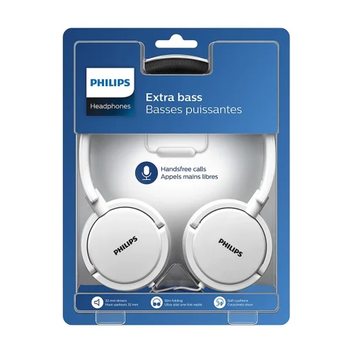 Vezetékes fejhallgató jack 3,5mm PHILIPS SHL5030WT fehér - 3