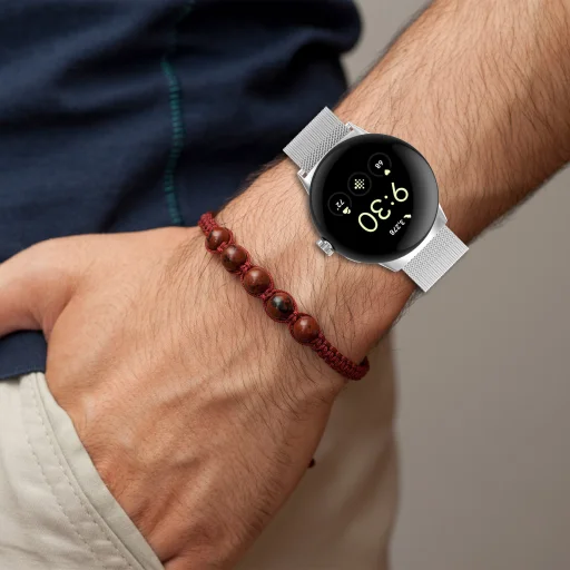 Techsuit - Óraszíj (W009) - Google Pixel Watch 4 45mm - Ezüst - 5