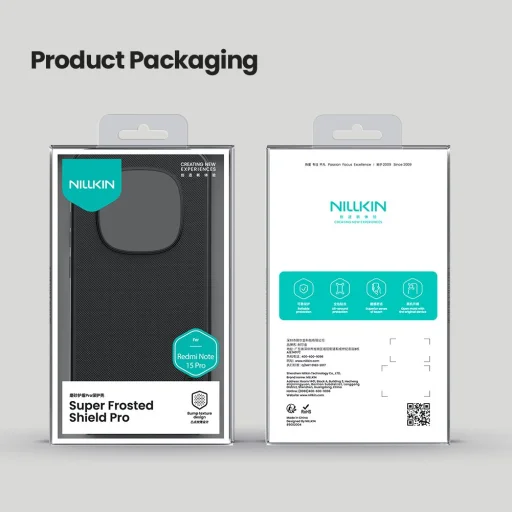 Nillkin Super Frosted PRO hátlap tok Xiaomi Redmi Note 15 Pro 5G fekete tok - 7