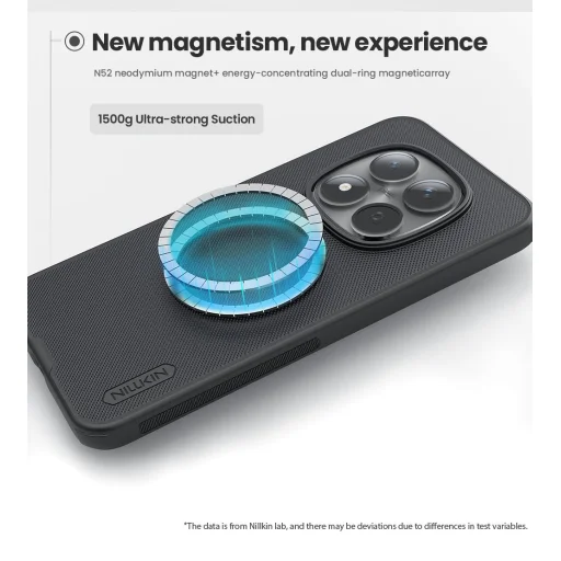 Nillkin Super Frosted PRO Mágneses hátlap Xiaomi Redmi Note 15 Pro 5G tok fekete - 3