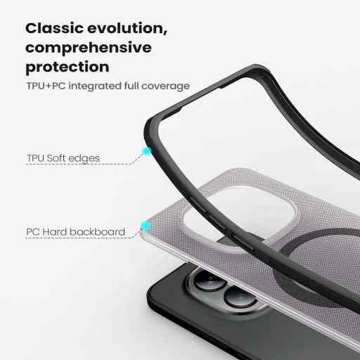 Nillkin Super Frosted PRO Mágneses Tok Xiaomi Redmi Note 15 Pro 5G-hez Átlátszó Fekete - 5