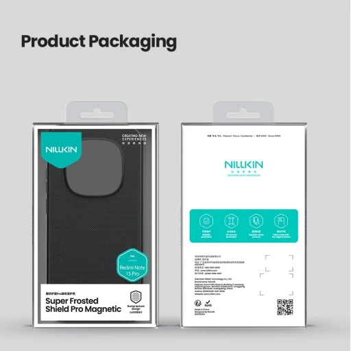 Nillkin Super Frosted PRO Mágneses hátlap Xiaomi Redmi Note 15 Pro 5G tok fekete - 8