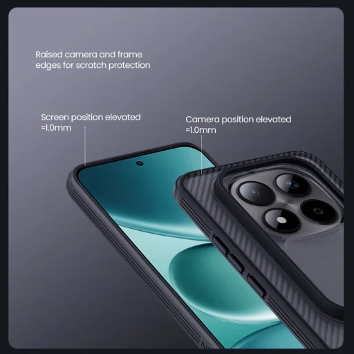 Nillkin CamShield PRO kemény tok Xiaomi Redmi Note 15 Pro+ Plus 5G átlátszó fekete tok - 4
