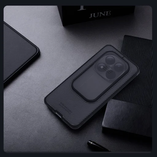 Nillkin CamShield PRO kemény tok Xiaomi Redmi Note 15 Pro+ Plus 5G átlátszó fekete tok - 8