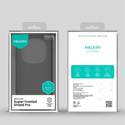 Nillkin Super Frosted PRO hátlap tok Xiaomi Redmi Note 15 Pro+ Plus 5G Transparent Black - 6