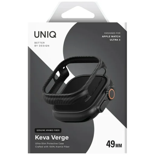 Apple Watch Ultra / Ultra 2 / Ultra 3 49mm UNIQ Keva Verge fekete tok - 2