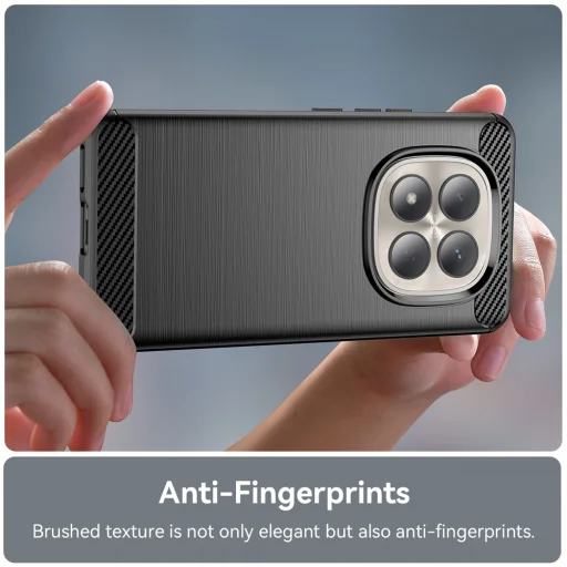 Techsuit - Carbon Silicone - Xiaomi Redmi Note 15 Pro 4G - Fekete tok - 4