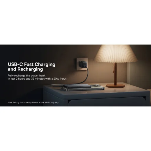Baseus PicoGo AM41 Powerbank, 10000mAh, 27W, PD + FQI, Bézs E0027203 - 5