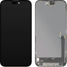 LCD Kijelző Modul MP Apple iPhone 16 Plus-hoz, Soft OLED FHD IC Mozgatható Verzió, Utángyártott, Fekete