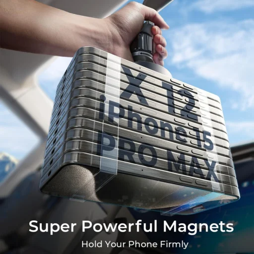 Vezeték nélküli autós töltő Lisen, 15W, 1.67A, Fekete YL0223070007 - 5