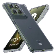 Techsuit - Ütésálló Átlátszó Szilikon - Motorola Edge 70 tok - Füst Fekete